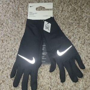 Nike Black Therma-FIT Gloves with Reflective Swoosh